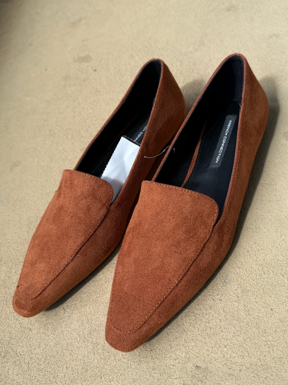 French Connection Women's Suede Loafers in Rust • Zapatos mocasines de mujer - Picture 3 of 15